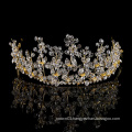 Hot sale princess ornaments Handmade Wedding Dress Bride beautiful Rhinestone luxury tiara crystal beaded crown comb